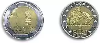 1996 5 Euro coin